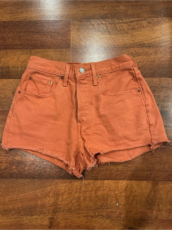 Levi's Pants - Levi Strauss Orange Denim Shorts Size 26 Jean Shorts 100% Cotton High Rise